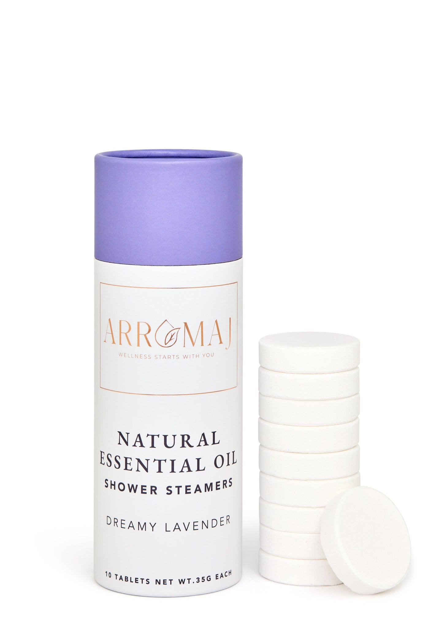 Lavender Essential Oil Shower Steamer 10 Pc Canister
