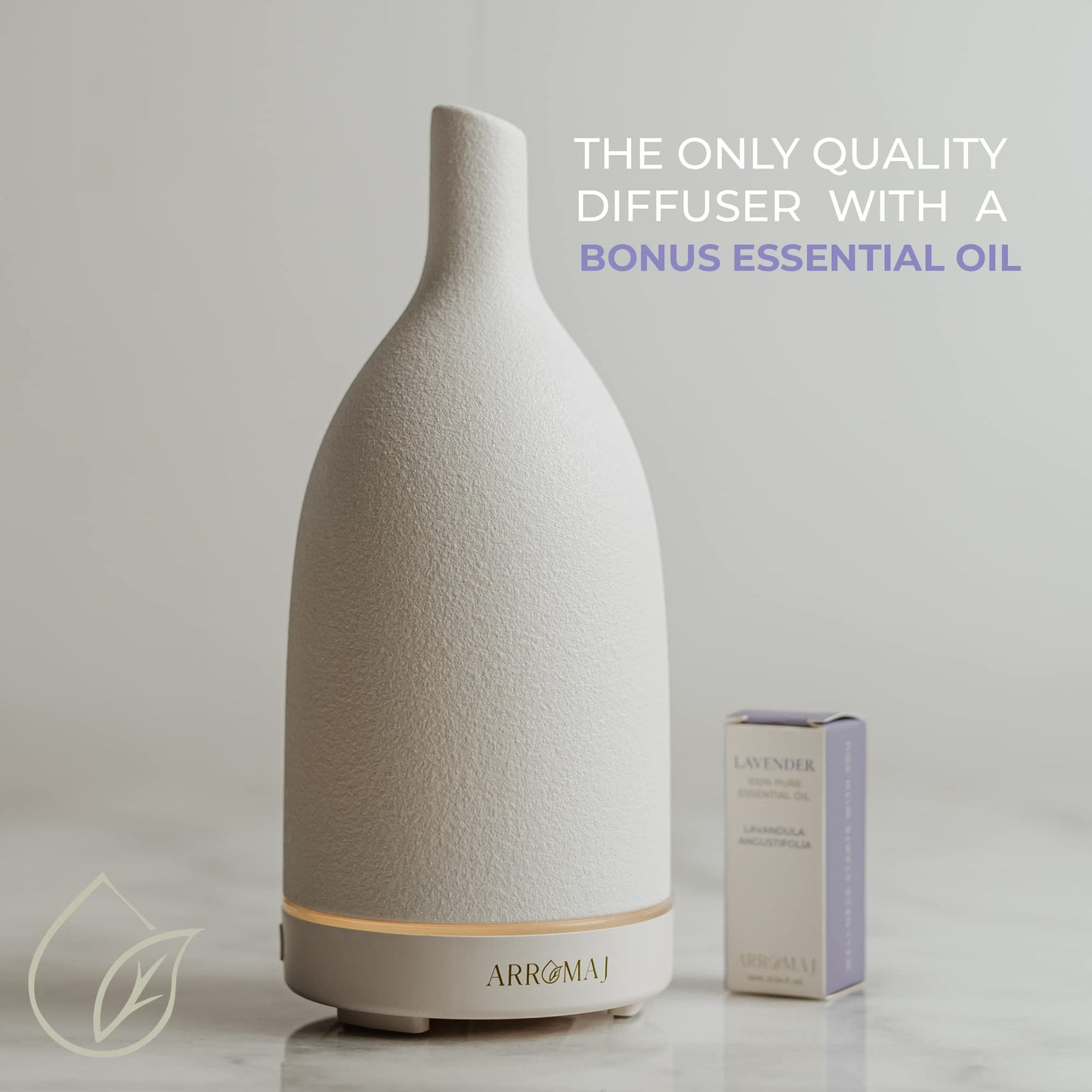 White Ceramic Essential Oil Ultrasonic Diffuser