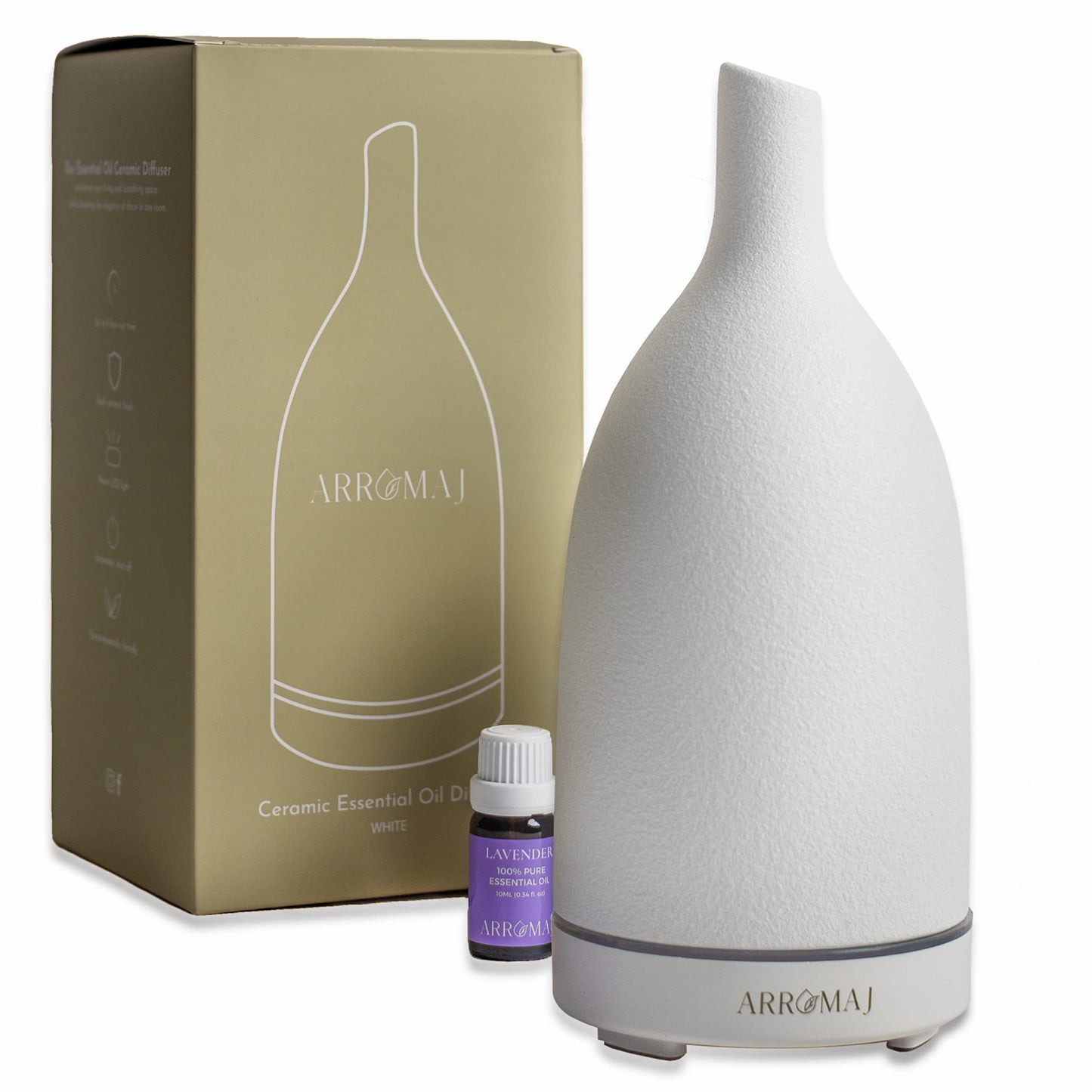 White Ceramic Essential Oil Ultrasonic Diffuser