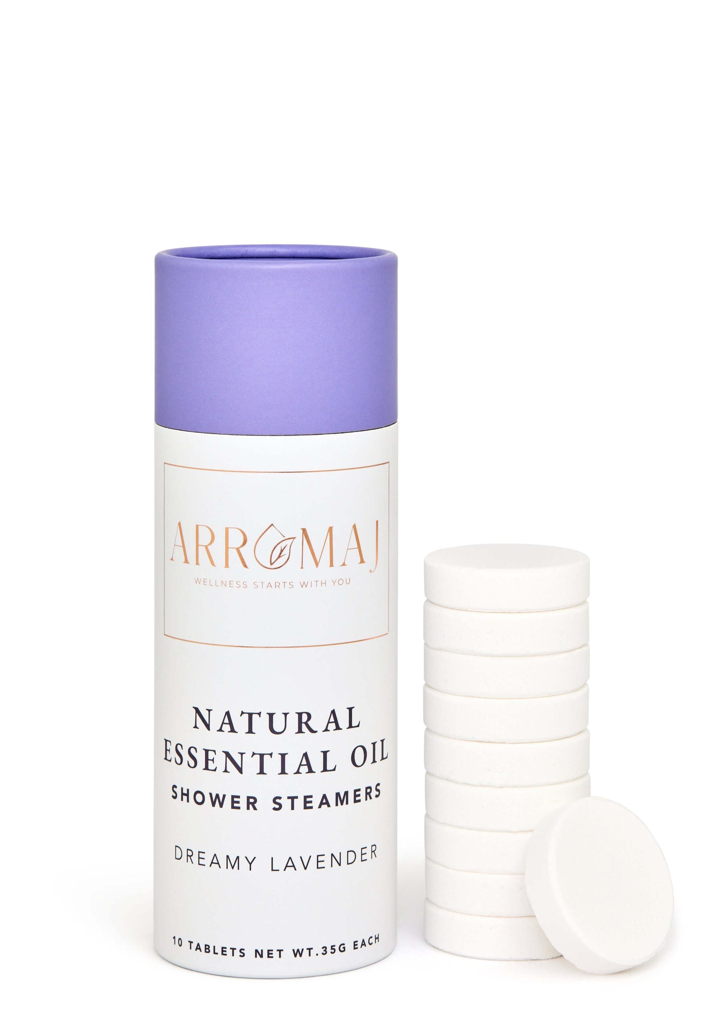 Lavender Essential Oil Shower Steamer — 10 Piece Canister